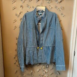Future Collective Striped Denim Swing Jacket